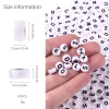 Factory wholesale 100 pieces per package of black and white English acrylic letter beads for diy bracelet and necklace beading accessories details Picture